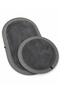 Premium Non-Slip Base Plush Bath Mat Set with Jute Edge Detail, 2-Piece Oval Round 100X60 60X60 - 8