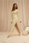 Caroline Lace Yellow Long Dress - 4