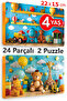 24-Piece 2-Piece Thick Children's Puzzle 3-4 Years Old Puzzle Toy Room