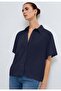 M1211613 Women's Shirt Dark Blue - 2