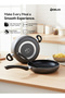 DELICI 8 Pcs Nonstick Cookware Set, 10X Tougher Coating, Quick Heat, Gas, Halogen & Ceramic Safe - 3