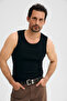 Treviso Men's Soft and Flexible Fabric Organic Cotton Slim Fit Black Undershirt - 2