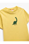 Dinosaur Printed Short Sleeve Crew Neck Cotton T-Shirt - 3