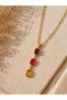 Stainless Steel Colorful Stone Women's Pendant Necklace - 2