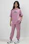 Girl's Two Thread Fabric Short Sleeve Hooded Tracksuit Set - 5