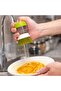 فرشاة تنظيف اليدين مع موزع صابون، أداة غسل أطباق المطبخ مع صينية تجميع السوائل، لون أخضر - 5