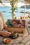 Women's Portfolio & Clutch & 0Muz Bag Beige Blue - 3