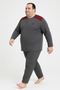 Men's High Quality Interlock Combed Cotton Plus Size Pajama Set 18540 - 3
