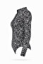Women's Hijab Full Covered Long Sleeve Lycra Zebra Striped Patterned Swimmer Surfing Swimsuit (Without Cap) - 4