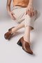 Genuine Leather Women's Daily Heeled Shoes Dd3367