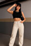 Women's Comfort Cream Palazzo Jeans - 4
