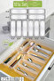 Set of 10 Modular Cutlery Set - Kitchen Organizer Drawer Organizer