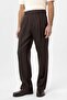 Brown Linen Blended Men's Baggy Trousers - 4