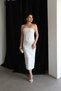 Embroidered Corset Crop Blouse and Midi Skirt Top and Bottom Set - 2