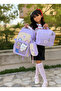 Premium Girls' 3-Piece School Bag Set Primary School Bag Lunch Bag - 3