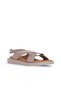 Gray Leather Women's Sandals 01Ws2801 - 2