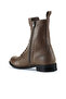 Gray Leather Women's Flat Boots 01Wt2603 - 4