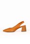 Orange Leather Women's Heeled Shoes 01We5800 - 4