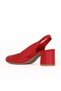 Red Sct Leather Women's Heeled Shoes 01We5701 - 5