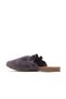 Purple suede women's flat slippers 01wu7704 - 4