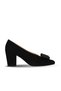 Black Suede Women's Heeled Shoes 42Wa6326