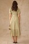 V-Neck Guipure Dress with Belt Accessory A.Haki̇ 9459-E - 8