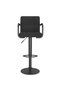 Scaun de bar, negru, material textil - 3