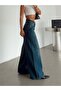 Wide Leg Washed Jean Trousers - Blue - 5