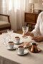 Line 64 ml Coffee Side Glass Cup – Striped Stylish Presentation Containers