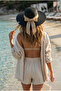 Black Straw Ribbon Detailed Bow Hat Hsr2084