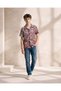 Senior Boys Rust Allover Print Casual Shirt - 2