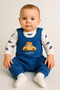 Car Embroidered Baby Boy Jumpsuit 3-Piece Jumpsuit Set – Bodysuit, Jumpsuit and Socks |   3-6-9 Months Baby Outfit - 3