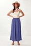 Wide Leg Summer Viscose Trousers Lrn0035 Purple