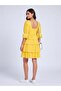 Women's Yellow Flounce Dress – Layered Form, Light Like Daylight |   Frn Line - 2