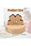 Tabletop Thread Cutter with Anti-Slip Stand, Daisy Yarn Cutter for Wool & Ribbon, Wooden Base