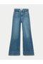 Yüksek Bel Flare Jean - 7