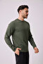 Men's Crew Neck Long Sleeve Regular Fit Basic T-Shirt Khaki - 4