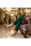 Valley Ethnic Pattern Gold Heel Detailed Glittery Short Shoes - 8