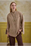 Cuff Detailed Shirt Latte - 2