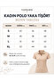 Polo Neck Slim Fit Solid Color Stretch Fabric Cotton Stretchy Short Sleeve T-Shirt/Top Women's Clothing - 6