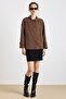Apolet Detailed Water-Repellent Features a Unlined Short Trench Coat Brown 6834 - 3