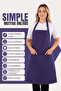 Simple kitchen apron with adjustable strap