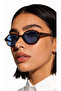 Emma Unisex Women Men Square Rectangle Leopard Blue Retro Uv400 Stylish Classic Bone Sunglasses - 7