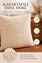 Embossed Patterned Soft Textured Decorative Throw Pillow Cover Set of 2 Cream Color Modern Pillowcase - 2