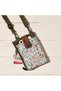 Phone Bag and Wallet Khaki Wildflower Pattern