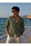 Men's Cotton Linen Shirt Comfortable Fit Summer Shirt