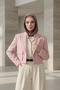Combed Cotton Women's Ready-Made Bonnet with Hood and Concealer Feature, B-89P, Dusty Rose