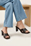 , Women's Heeled Slippers 161996Z610 Brown - 2