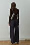 Acı Kahve Ray Corded Fabric Knitwear Blouse - 5