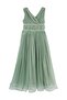 Beli Stone Feathered Evening Dress for Ages 6-14 - Green 10-11 Years Old - 4